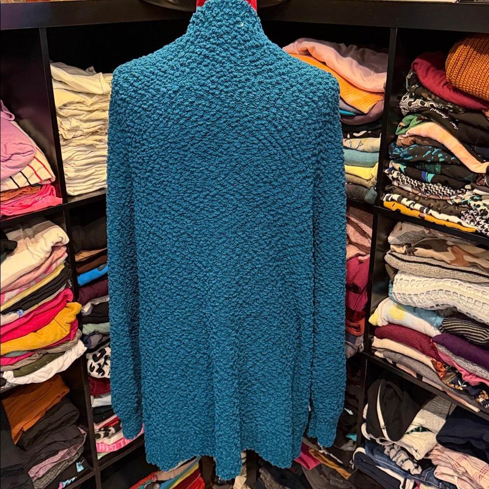 #83. Zenana Outfitters Teal popcorn Textured Sweater xl - Picture 8 of 8